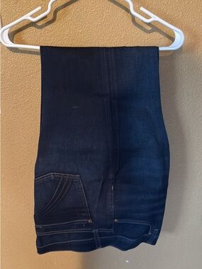 7 For All Mankind Dark Blue Wide Leg Jeans